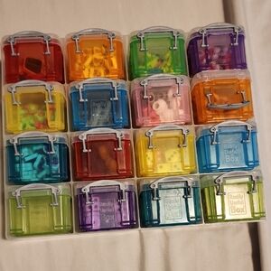 Multicolor Storage Organizer And MISC COUNTERS/TREASURE BOX Erasers